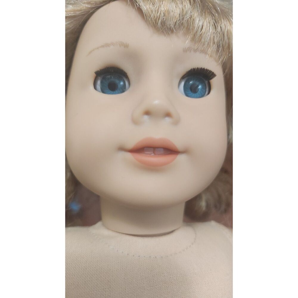 American Girl Doll Courtney Moore 18” Blonde Curly Hair Blue Eyes 80’s w/ Flaws